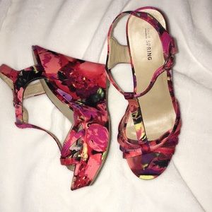 Floral Platform Heels